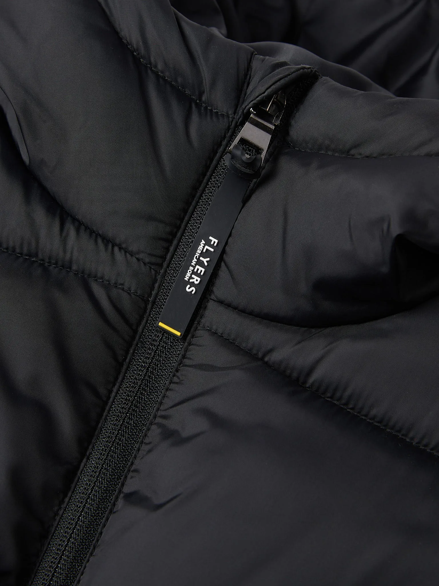 Flyers Mens Wide Baffle Puffer Jacket Black