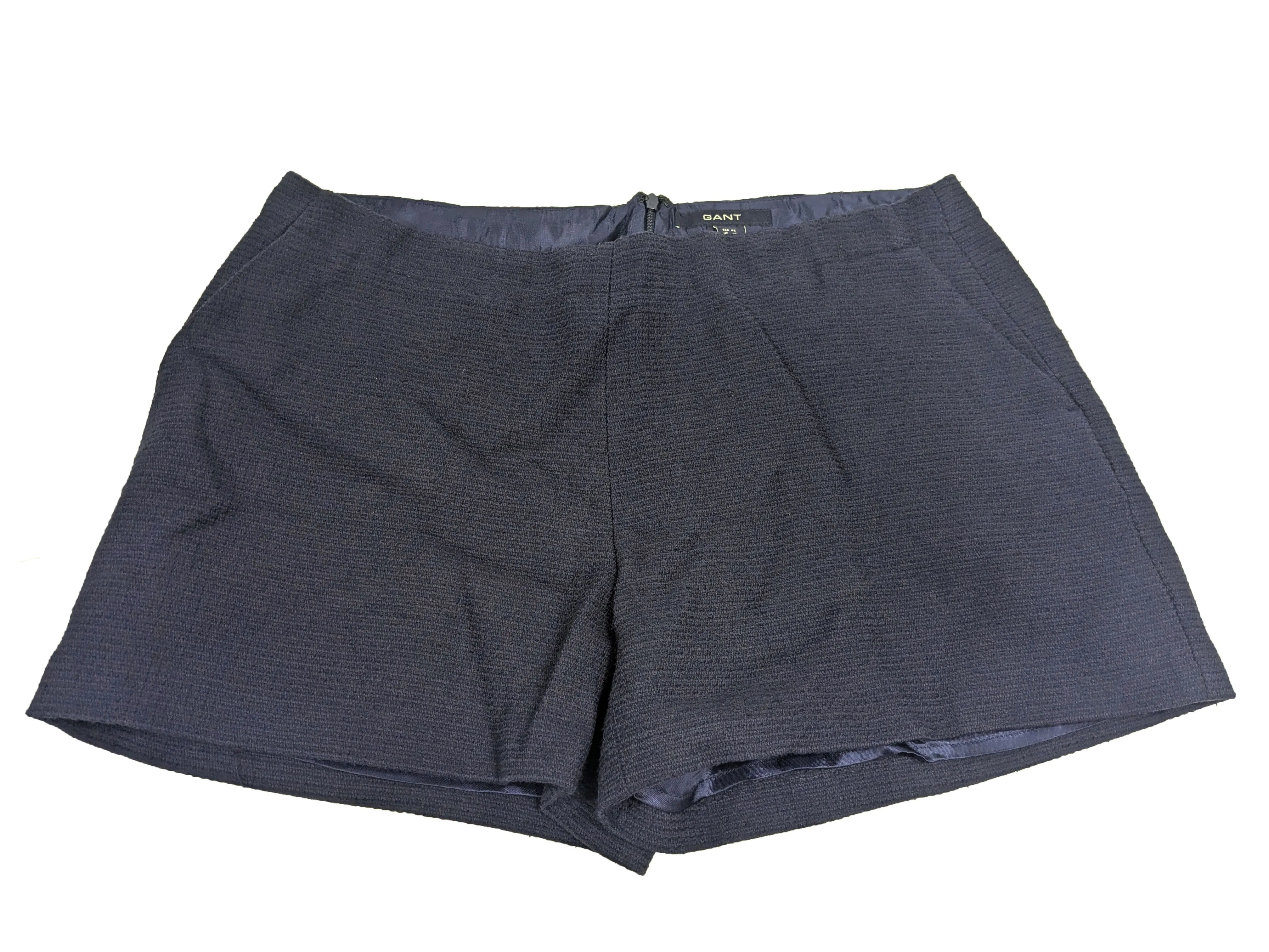 GANT Women's Dark Cobalt Blue Hopsack Shorts 420338 Size 8 $198 NWT