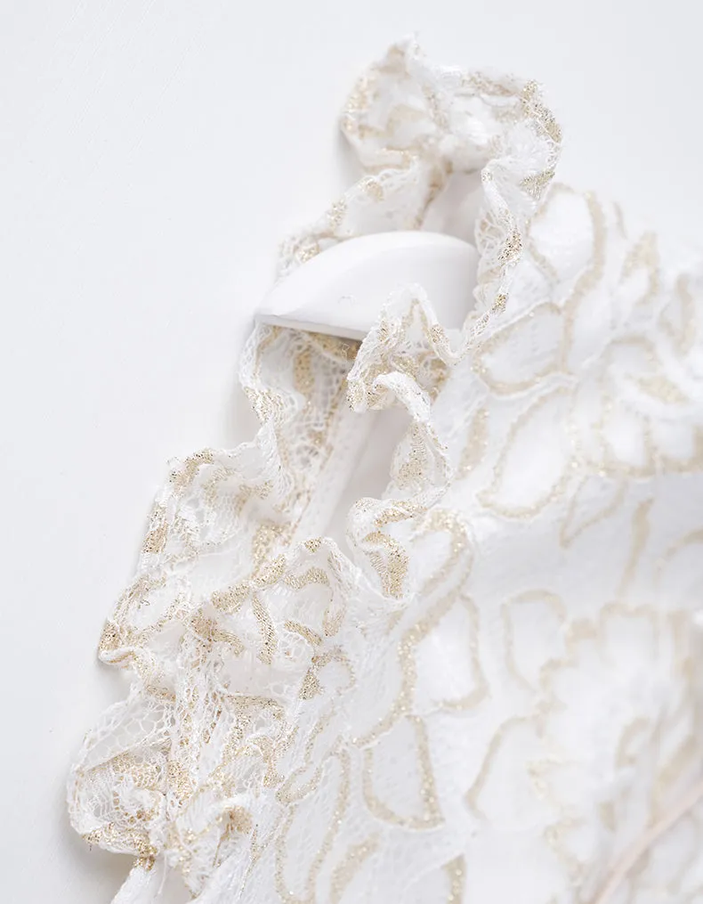 Golden White Qipao Cheongsam
