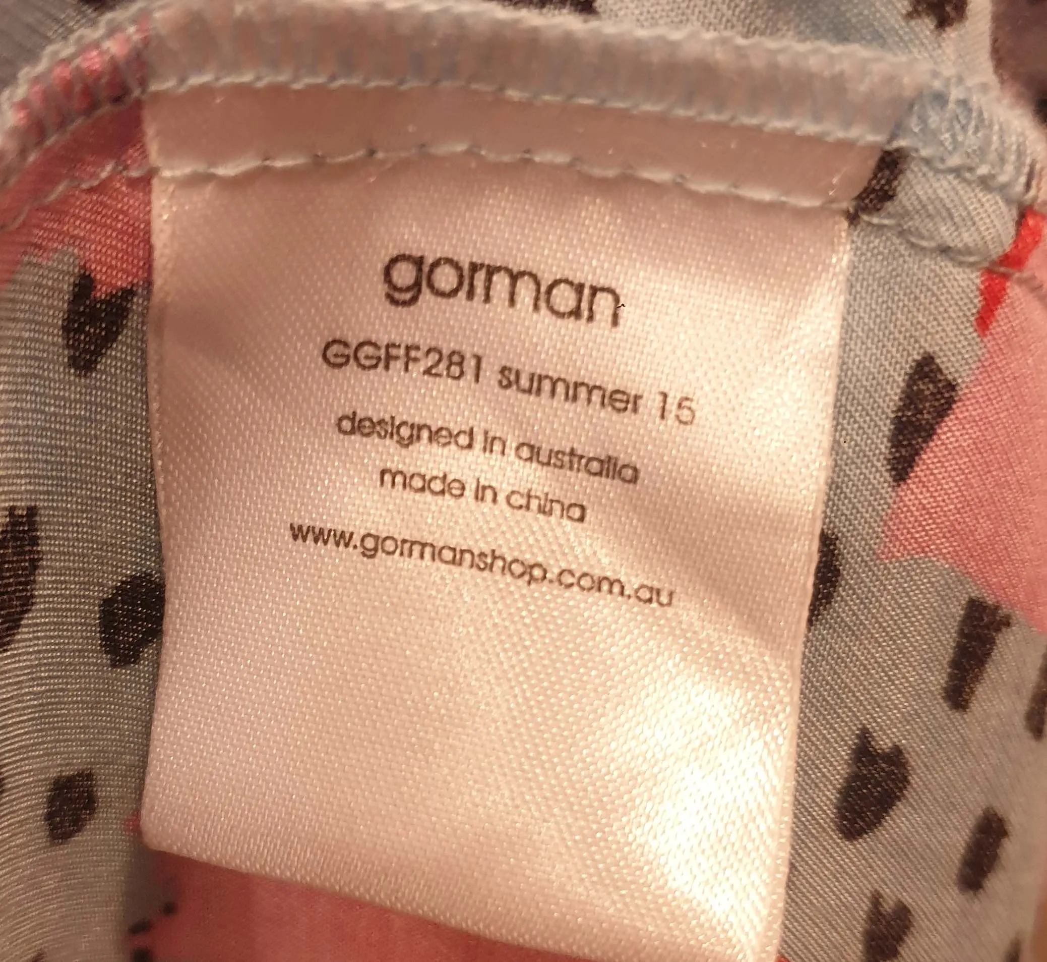 Gorman blue and pink print skirt size 10