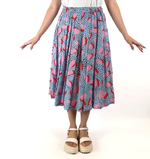 Gorman blue and pink print skirt size 10