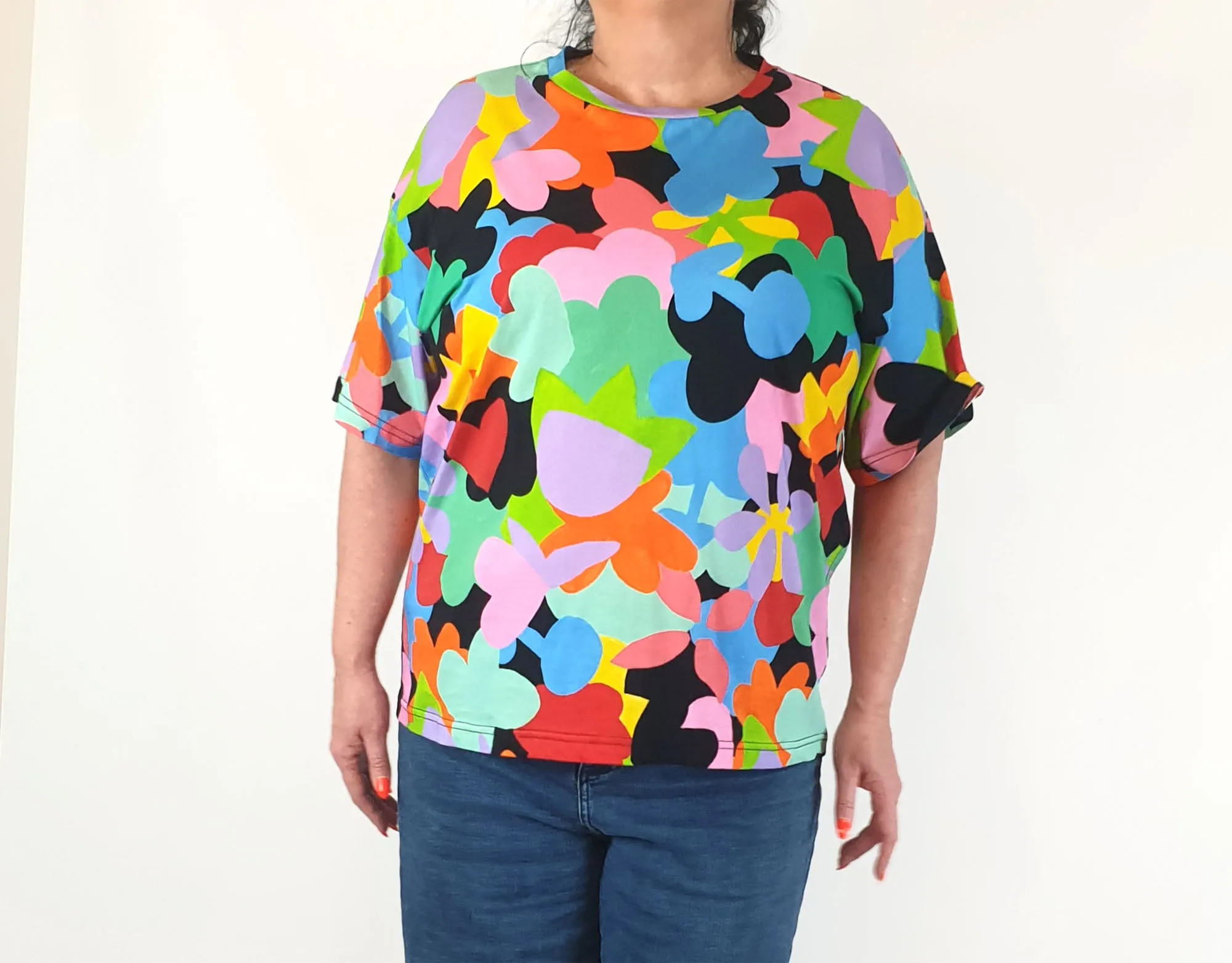 Gorman colourful print tee shirt top size 16 (Summer 2023)