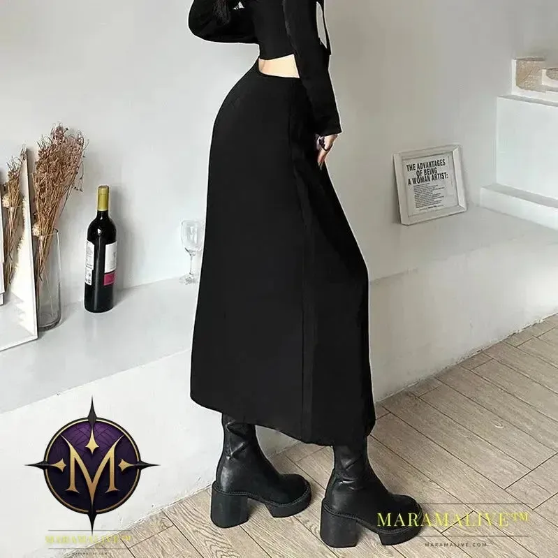 Gothic Skirts Goth Dark Techwear Patchwork Sexy Mini Women Grunge Irregular Hem High Waist Cargo Skirt Hip Hop Black Summer 2023