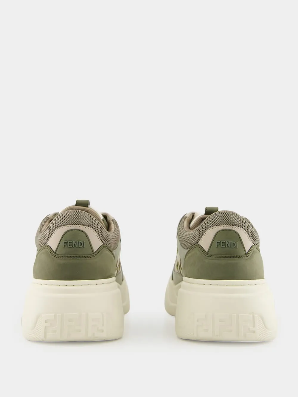 Green Force Leather and Nubuck Sneakers