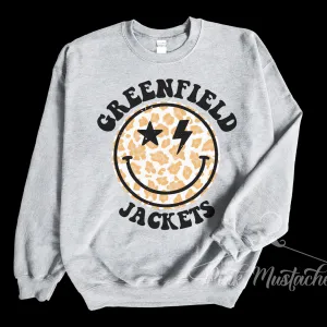 Greenfield Jackets Distressed Smiley Unisex Sweatshirt / Toddler, Youth, and Adult Sizes