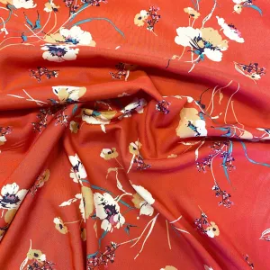 H261 | Grace Blooms Viscose - Orange (38cm end of bolt)