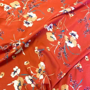 H56 | Grace Blooms Viscose - Orange (92cm end of bolt)