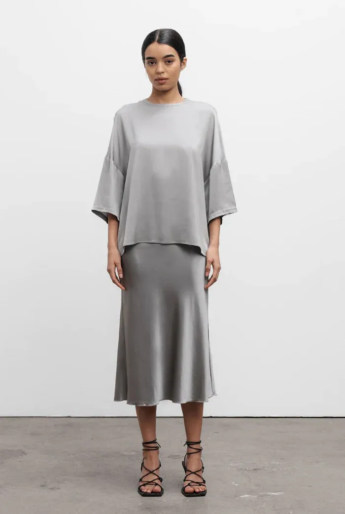 Hana Silk Satin Skirt