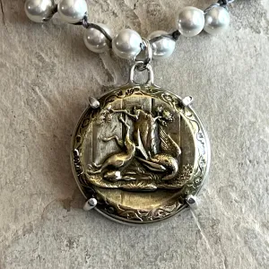 Hare & Pheasant Button Necklace