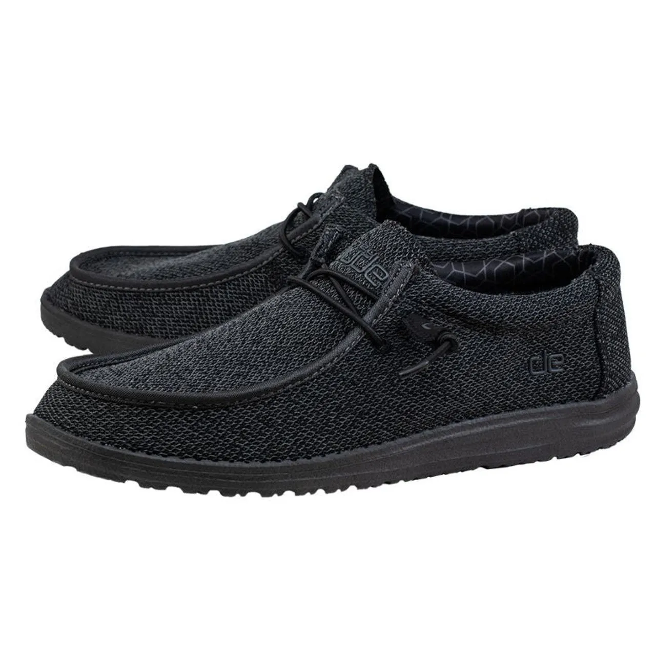 Hey Dude Men's Wally Sox Micro Total Black Shoe