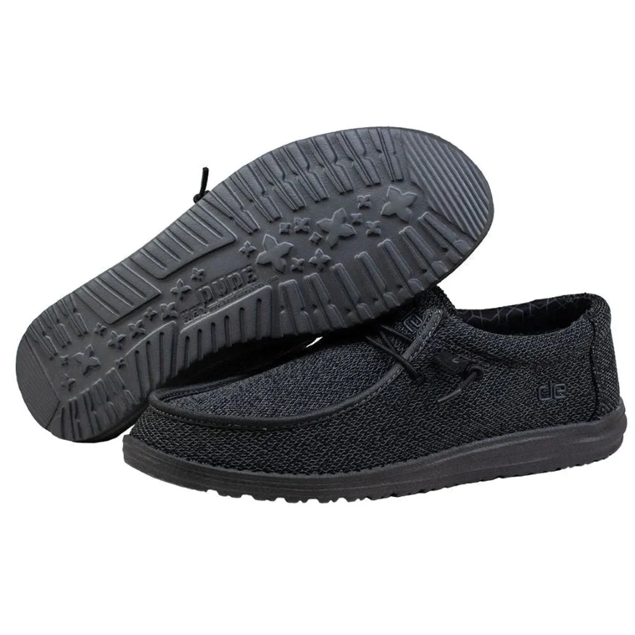 Hey Dude Men's Wally Sox Micro Total Black Shoe