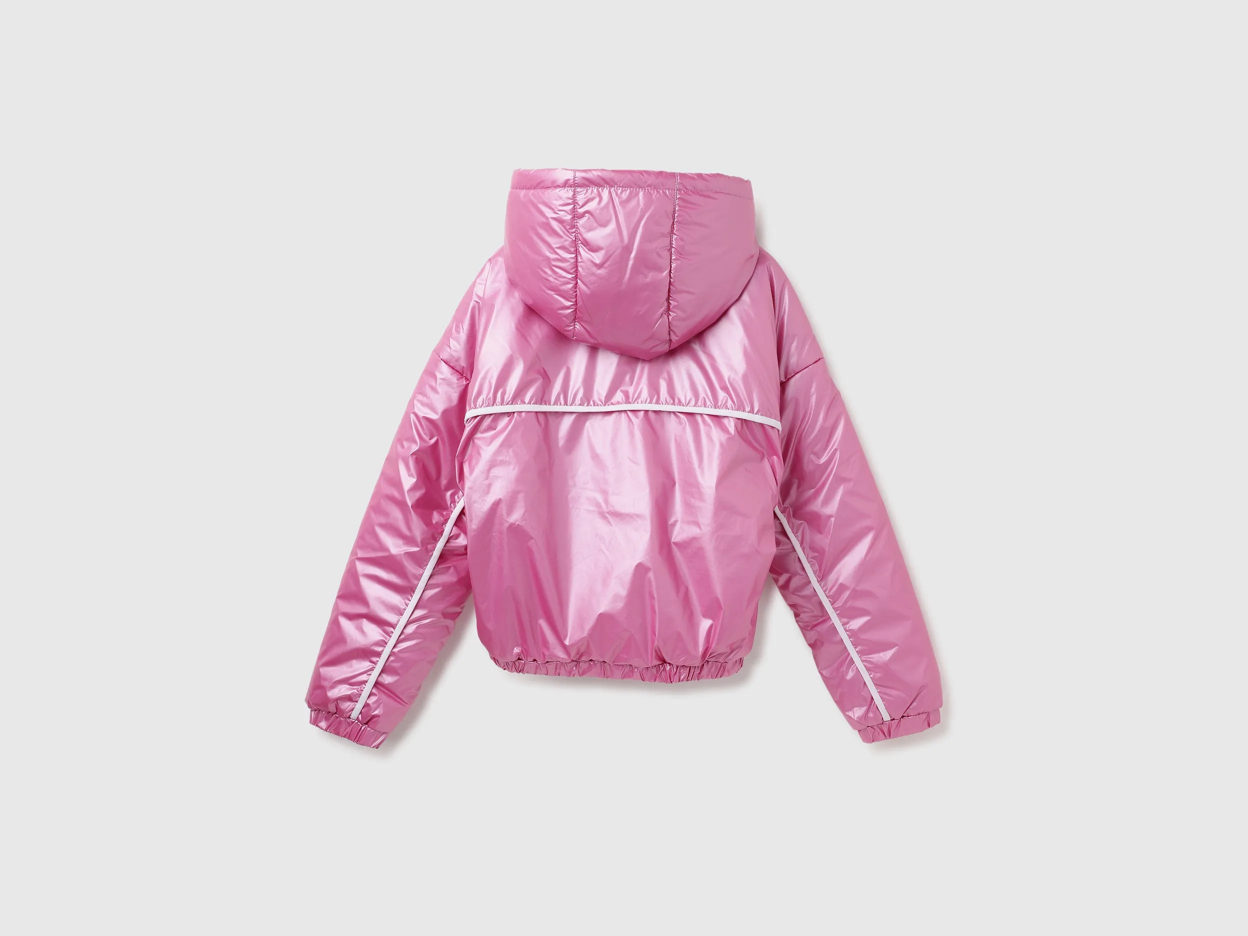Hood Solid Zipper Jacket