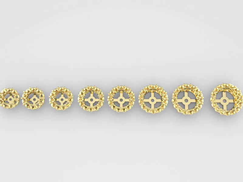 J1004 - 2.0 m Share Prong Round Earring Jacket