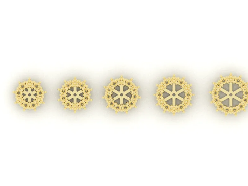 J1011 - 2.7 m Flower Prong Round Earring Jacket