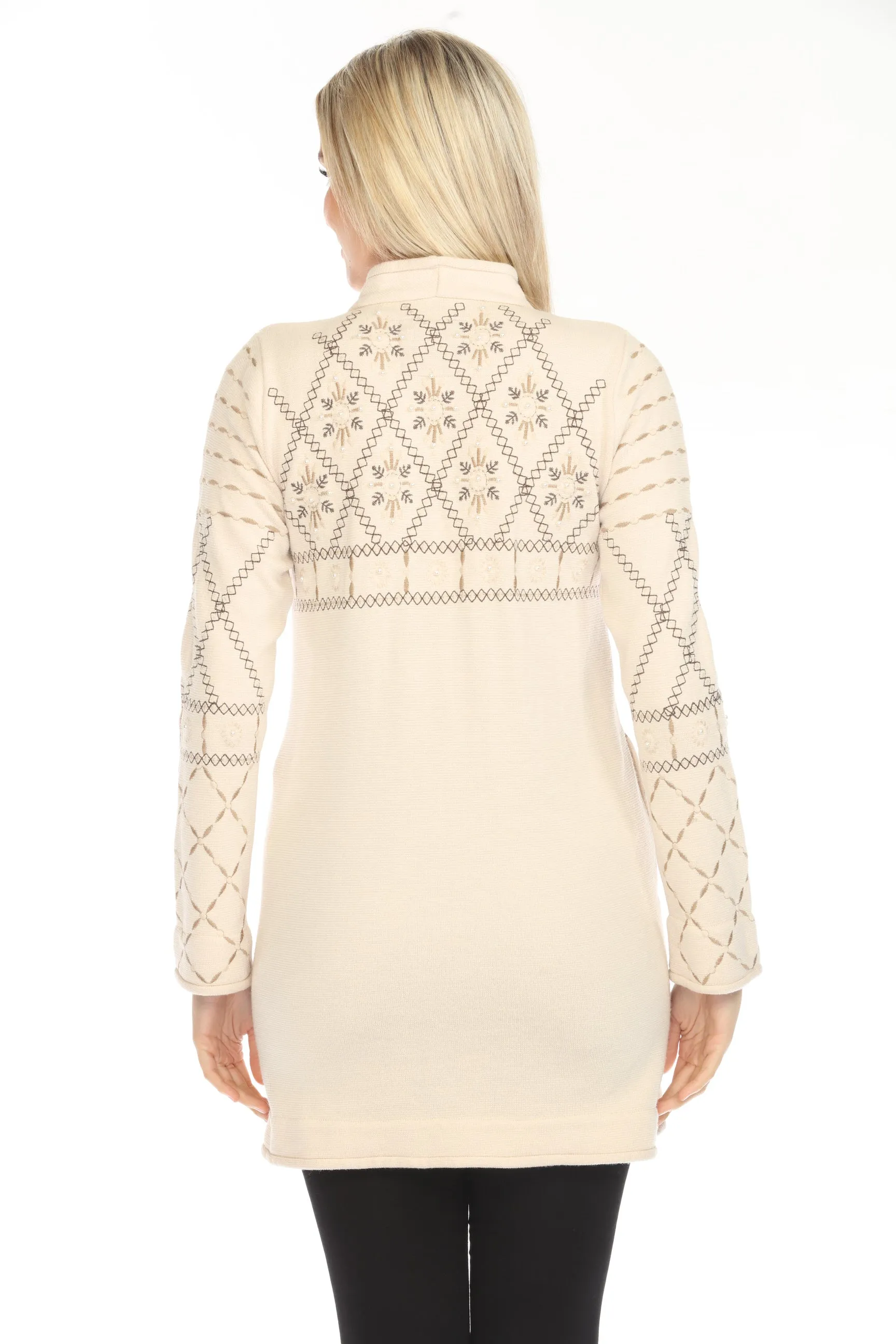 Johnny Was Biya Rhodes Pearl Midi Cardigan B57924-O *
