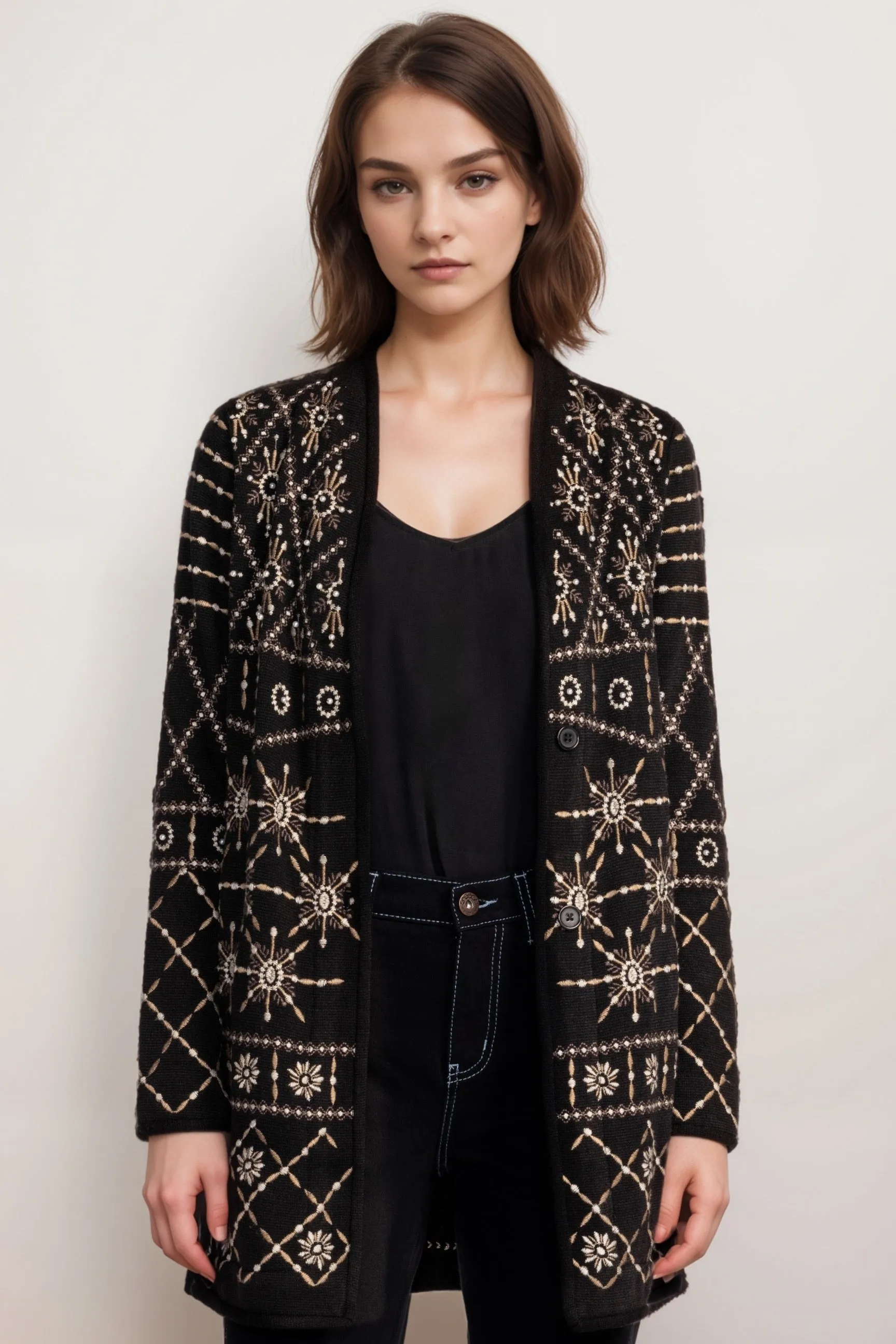 Johnny Was Biya Rhodes Pearl Midi Cardigan B57924-O *