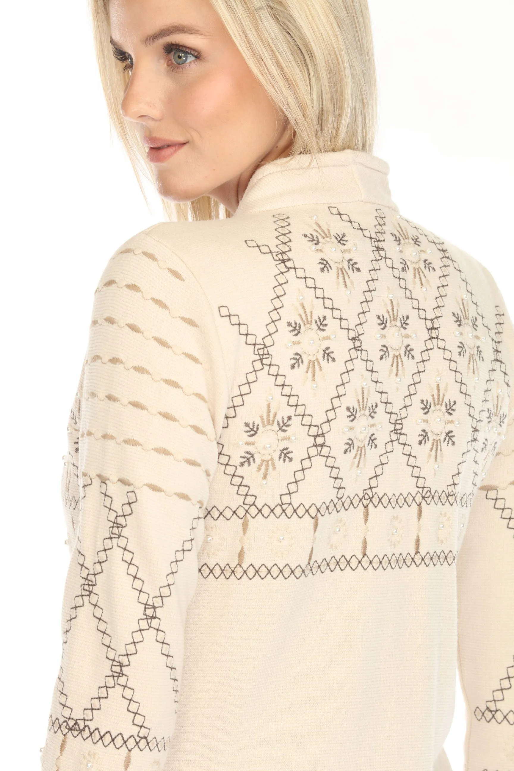 Johnny Was Biya Rhodes Pearl Midi Cardigan B57924-O *