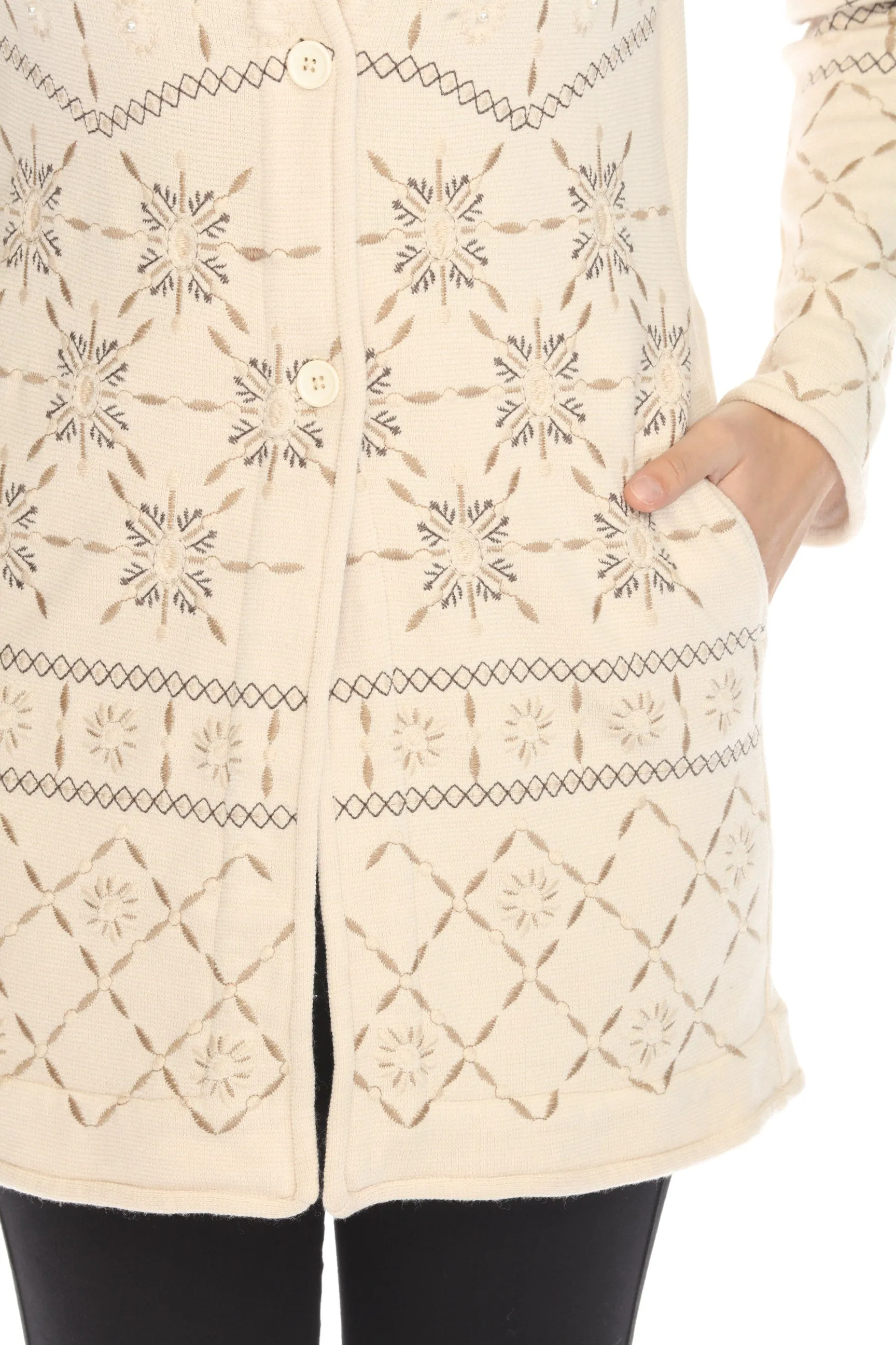 Johnny Was Biya Rhodes Pearl Midi Cardigan B57924-O *