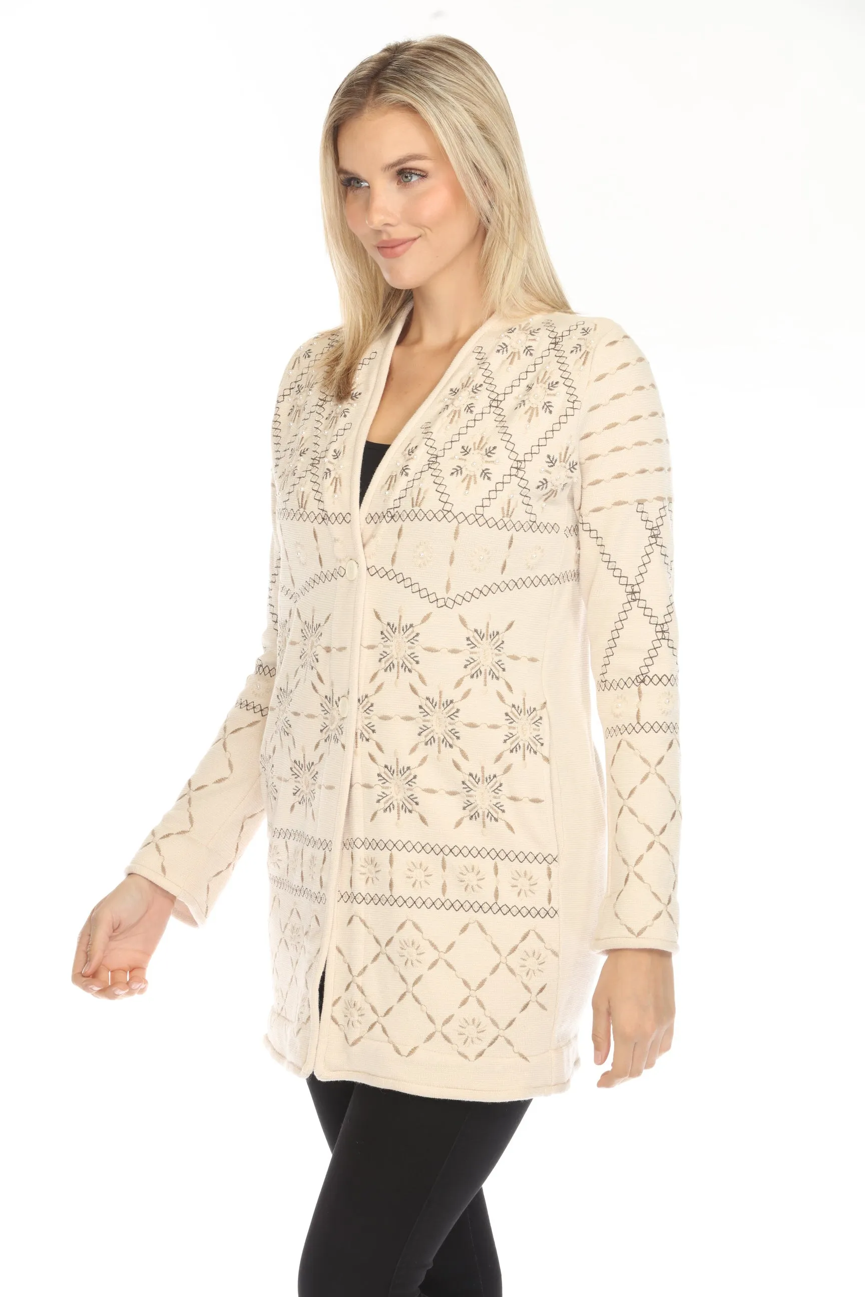 Johnny Was Biya Rhodes Pearl Midi Cardigan B57924-O *