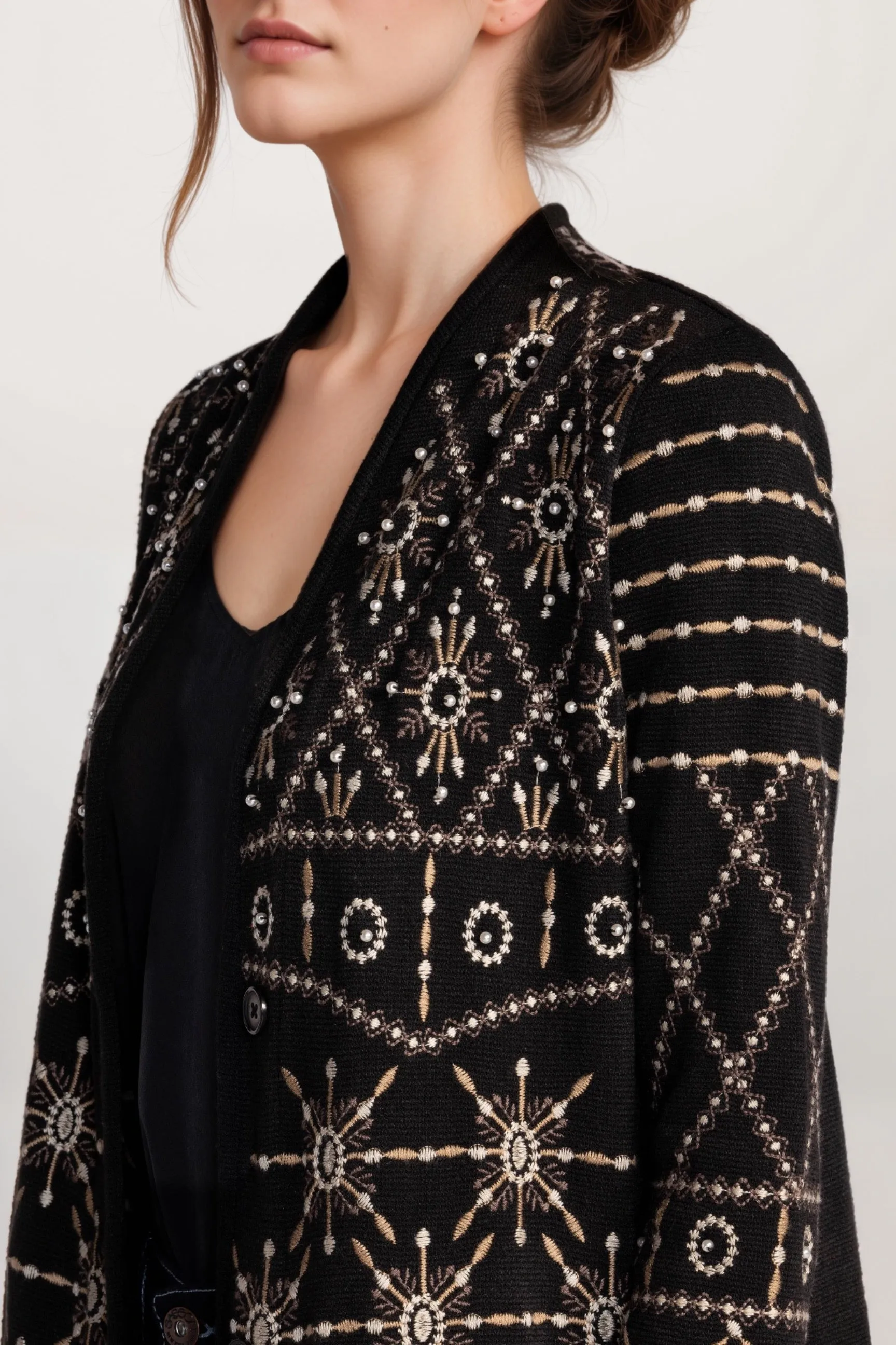 Johnny Was Biya Rhodes Pearl Midi Cardigan B57924-O *
