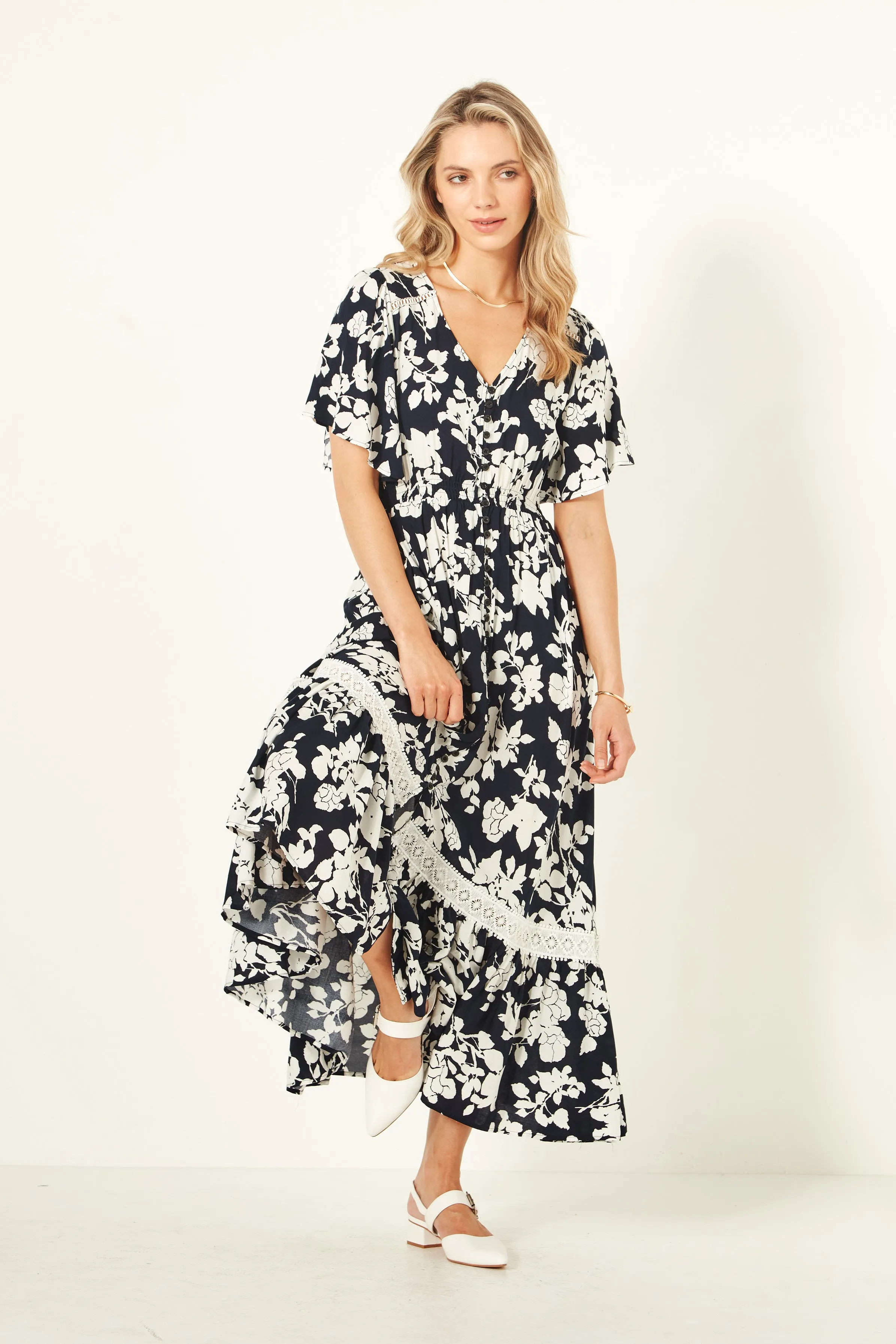 Jolander Dress Navy Floral