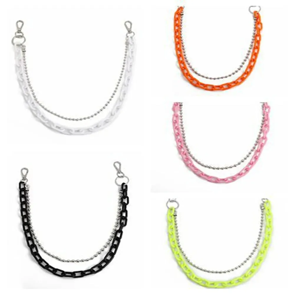 Kawaii Double Layered Candy Pants Chain 🍬✨ - Vibrant Punk Waist Accessory for Parties! 🌈🎉