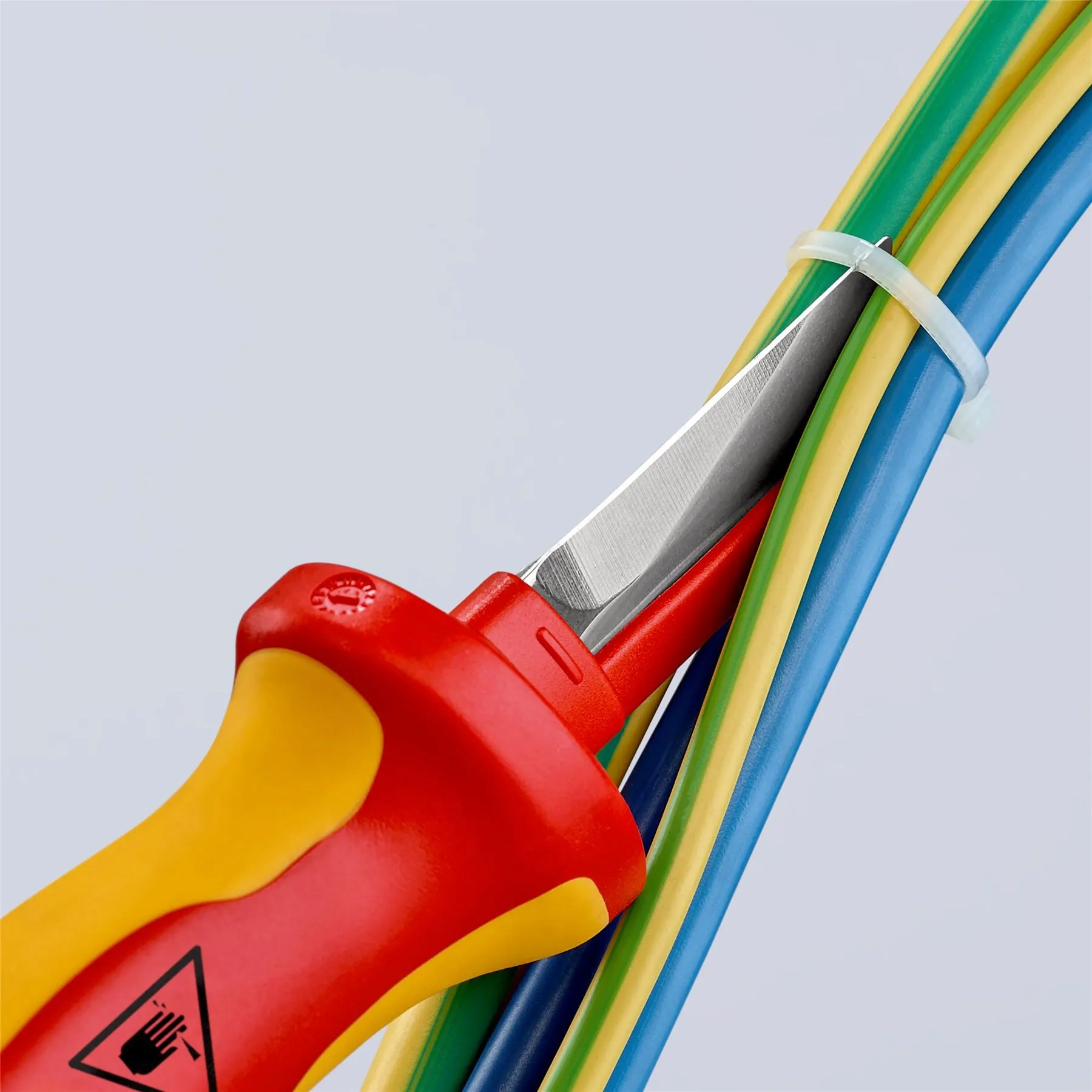 KNIPEX Cable Knife 190mm VDE Insulated Multi Component Handle 50mm Blade Length 98 54 SB