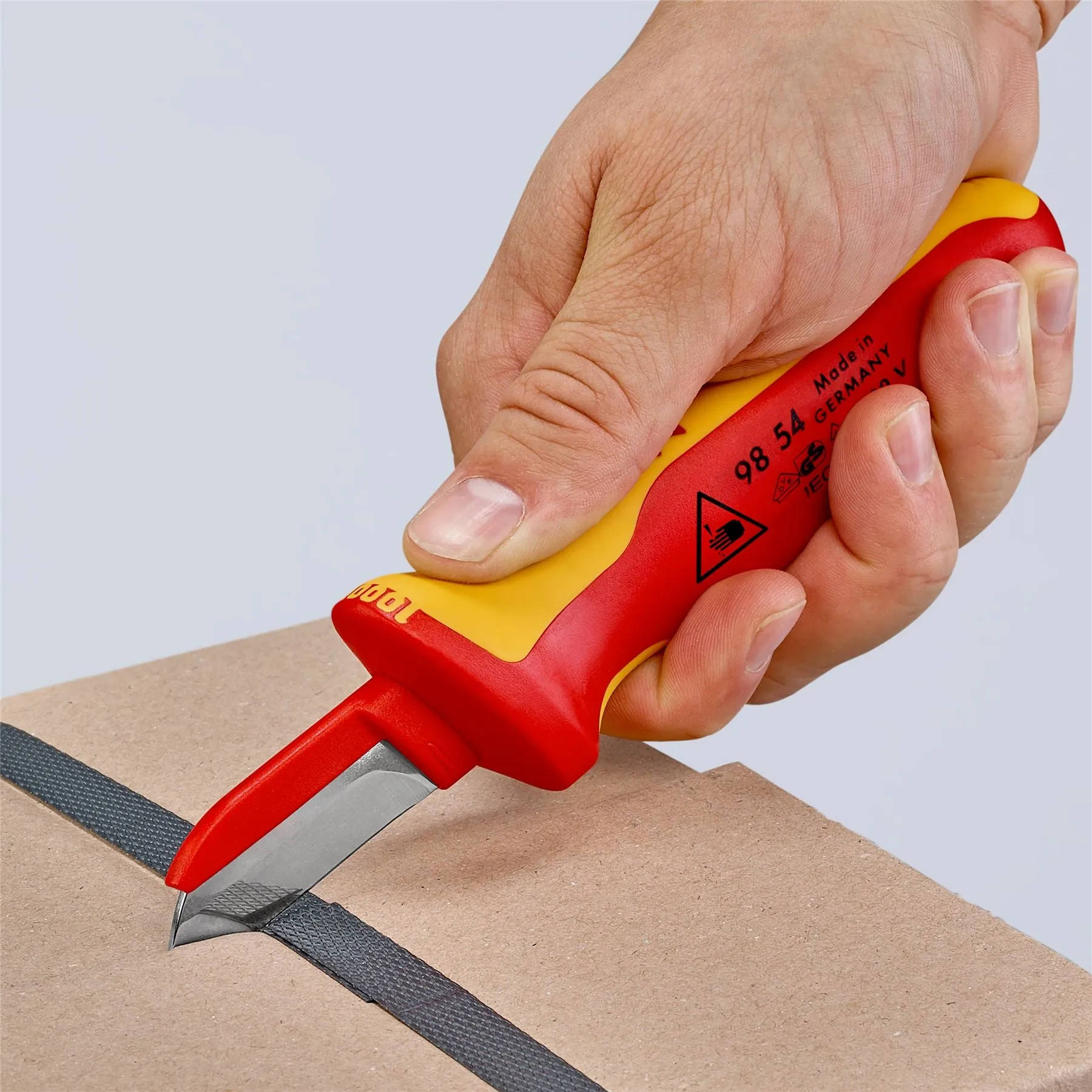 KNIPEX Cable Knife 190mm VDE Insulated Multi Component Handle 50mm Blade Length 98 54 SB