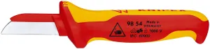 KNIPEX Cable Knife 190mm VDE Insulated Multi Component Handle 50mm Blade Length 98 54 SB