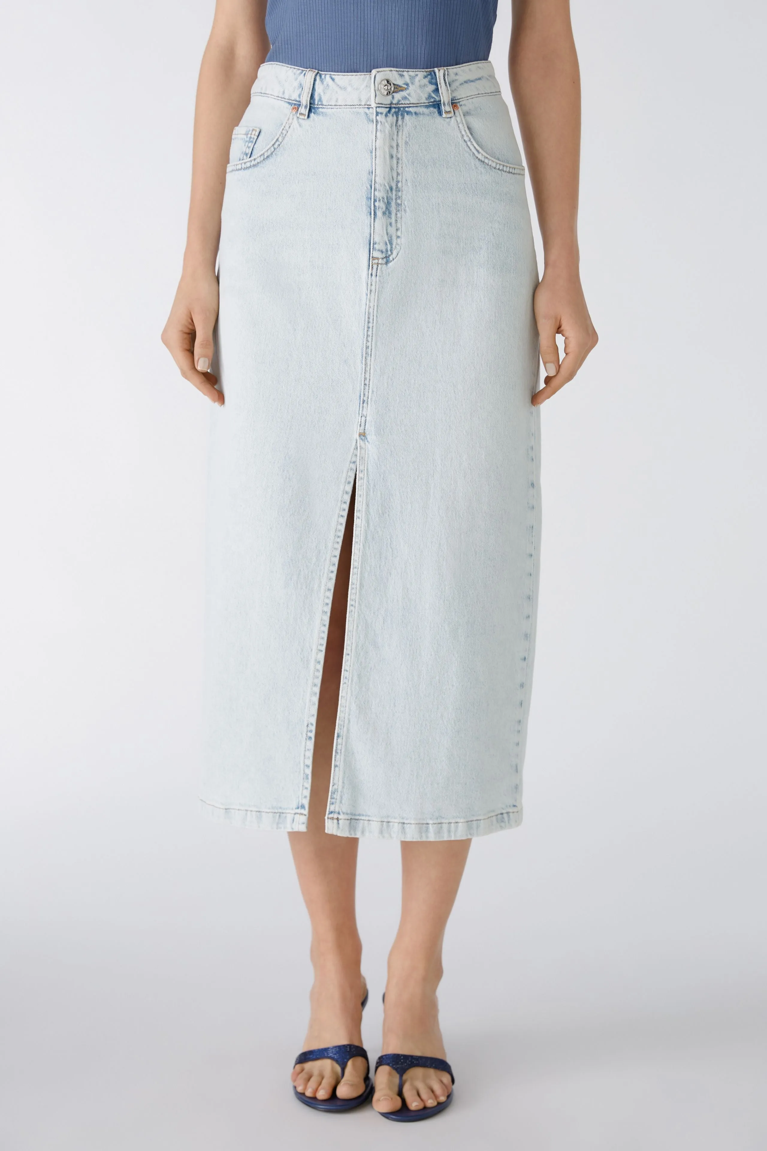 Light Denim Long Skirt