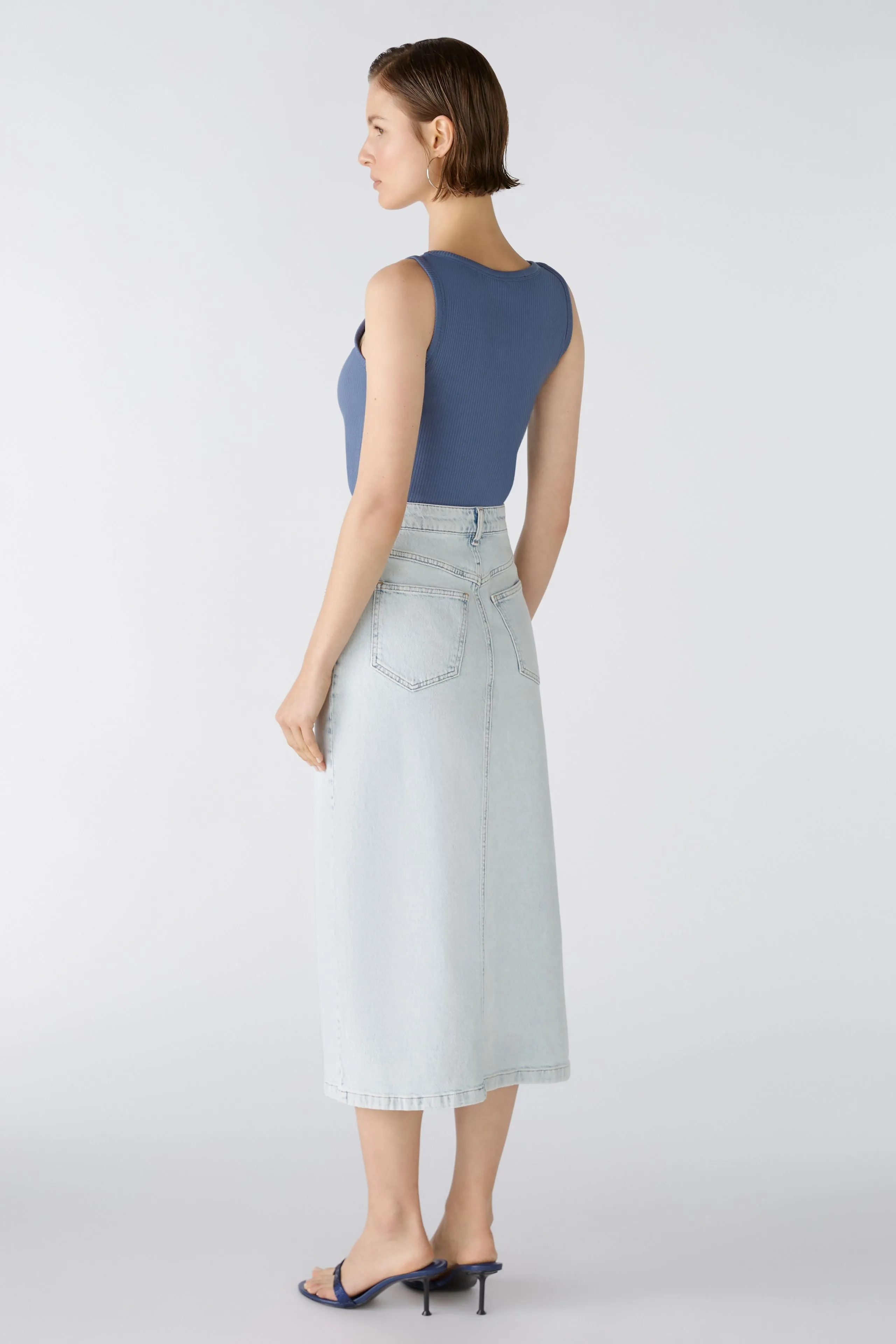 Light Denim Long Skirt