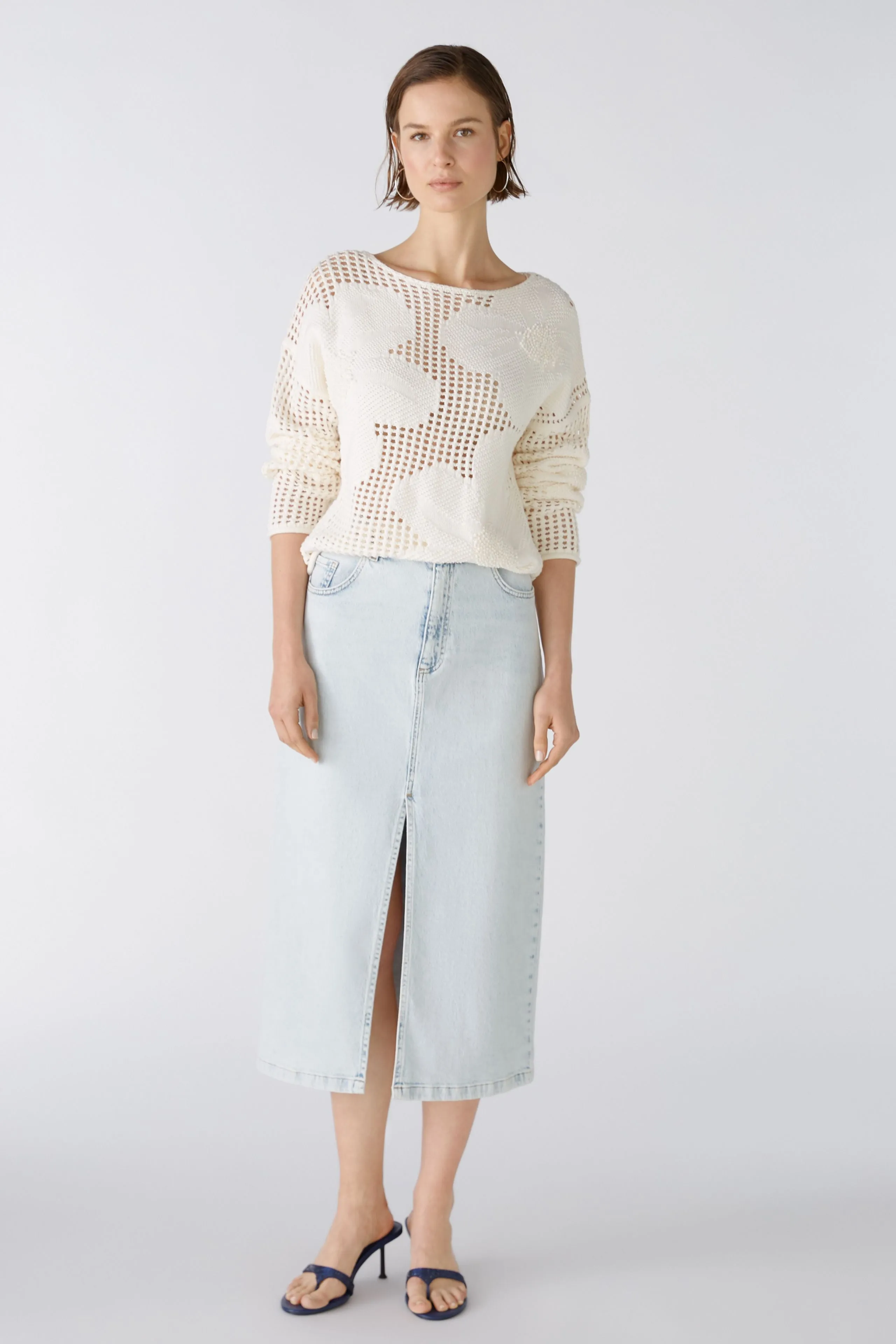 Light Denim Long Skirt