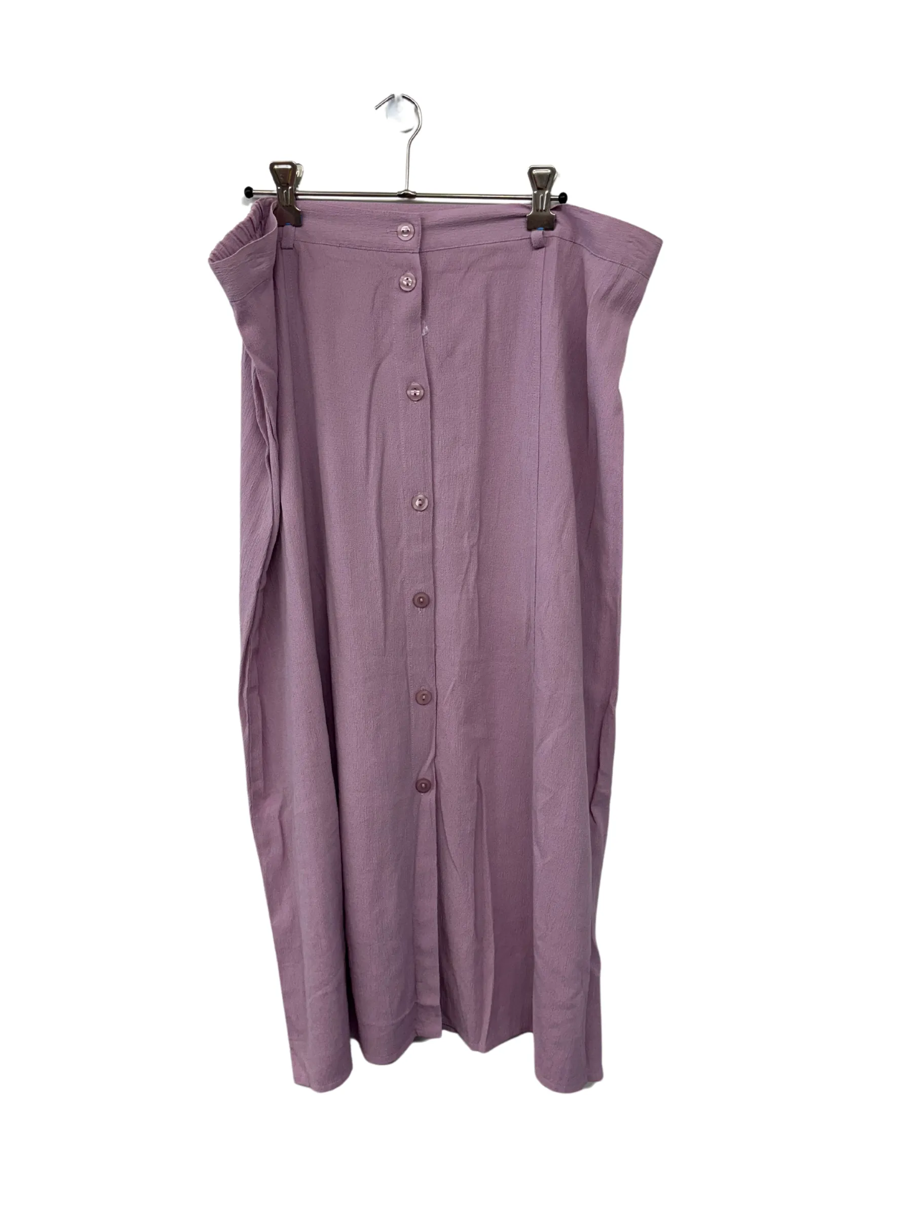 Light Purple Button Up Midi Skirt