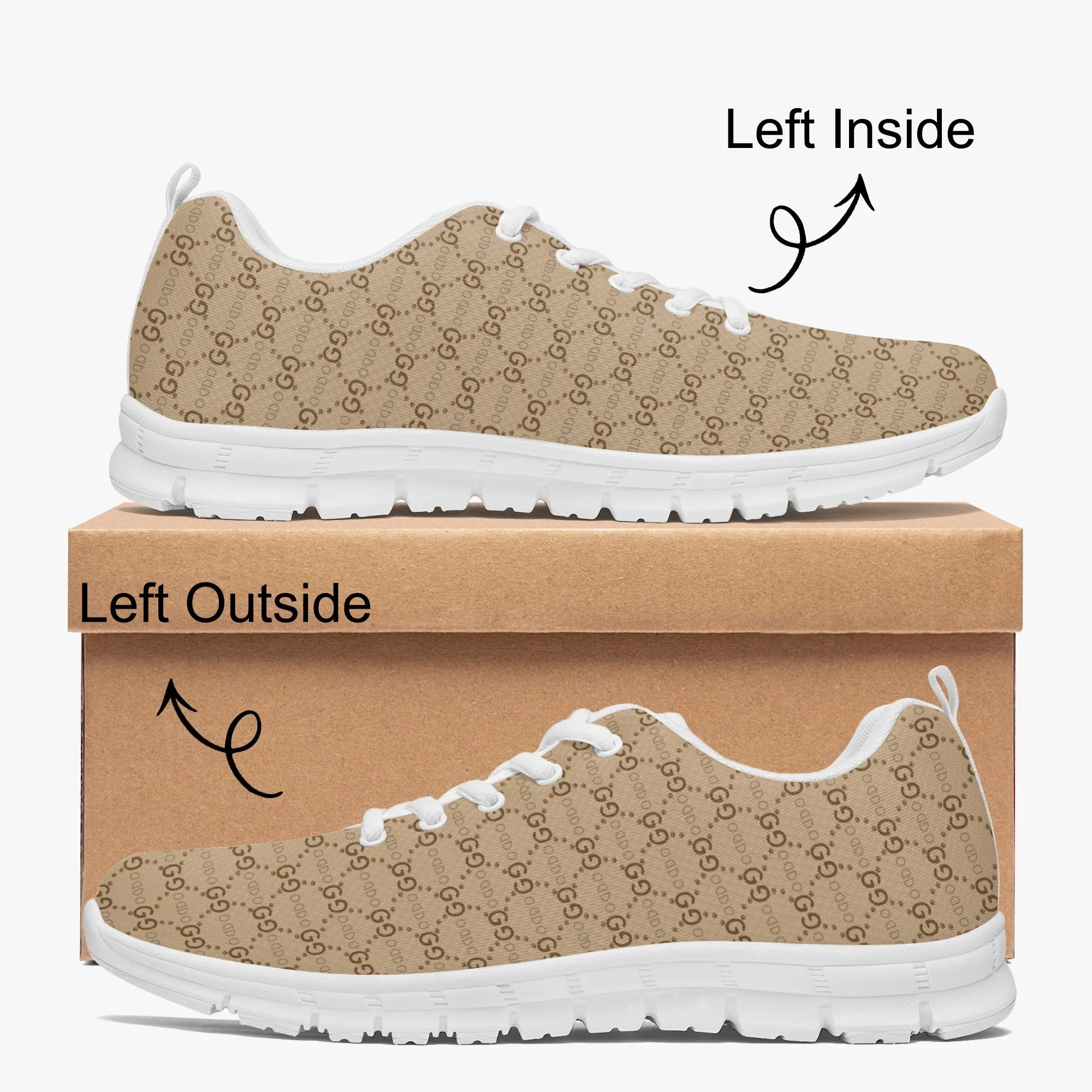 Luxury Doggie Print Sneakers for Men Women, Running Shoes For Dog Lovers