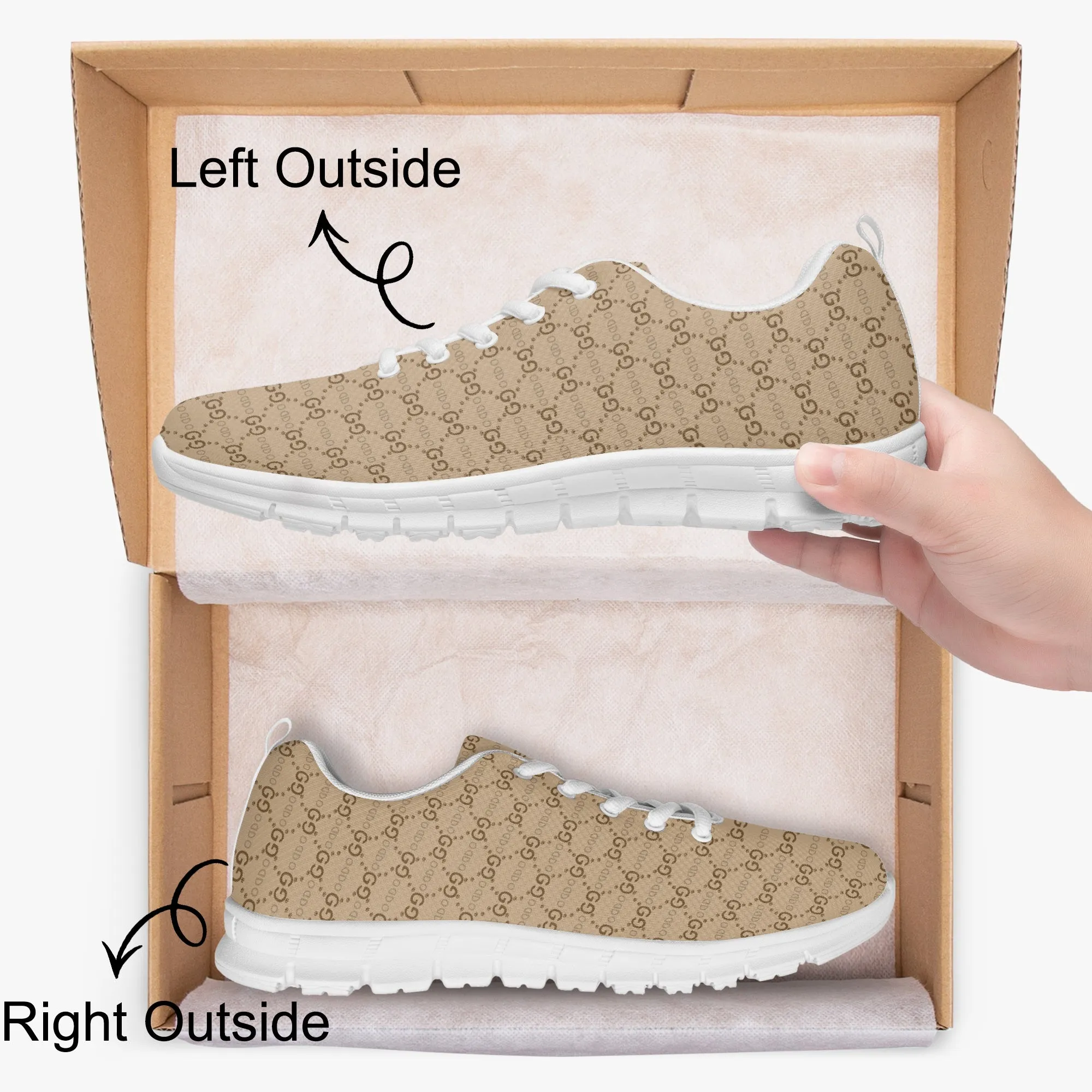 Luxury Doggie Print Sneakers for Men Women, Running Shoes For Dog Lovers
