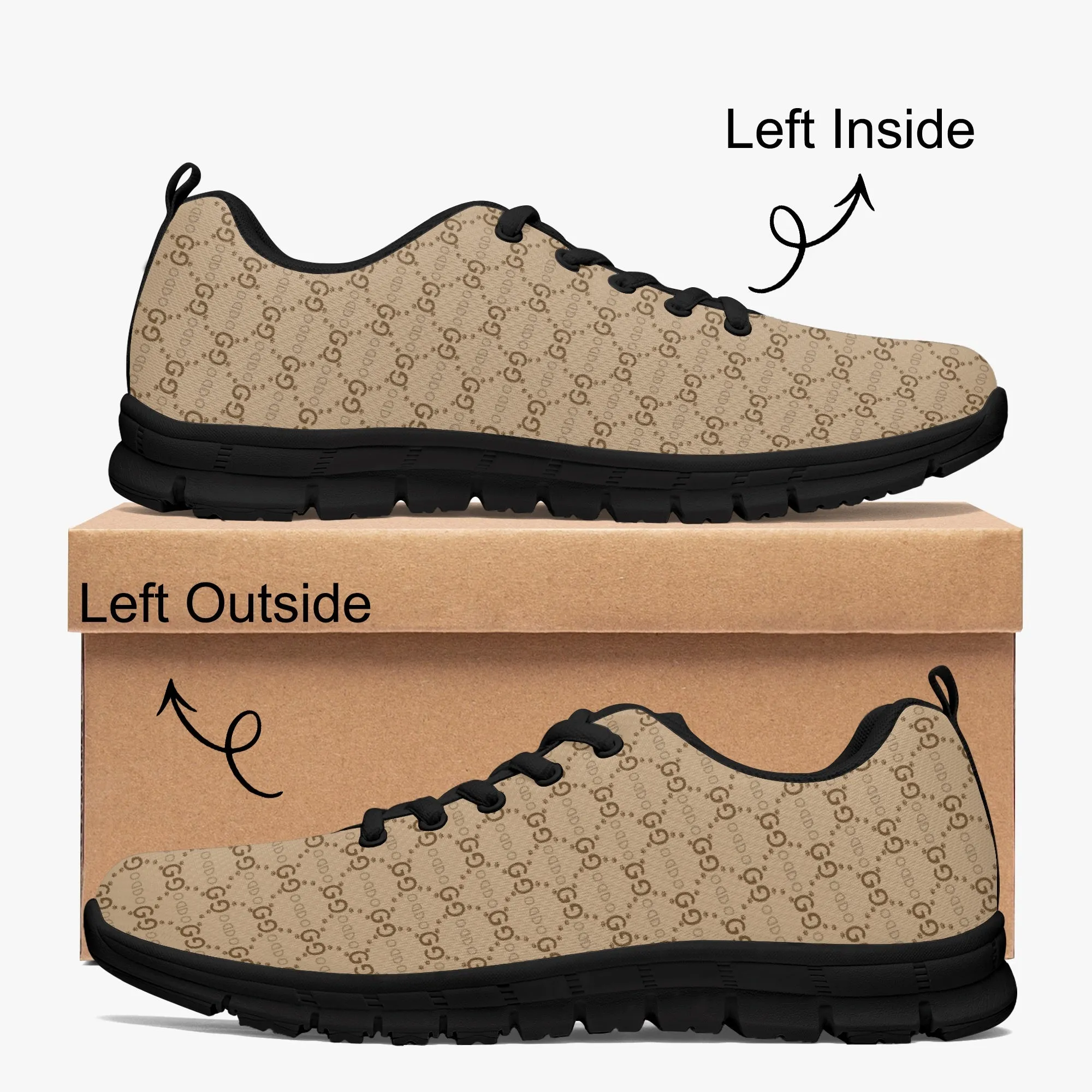 Luxury Doggie Print Sneakers for Men Women, Running Shoes For Dog Lovers