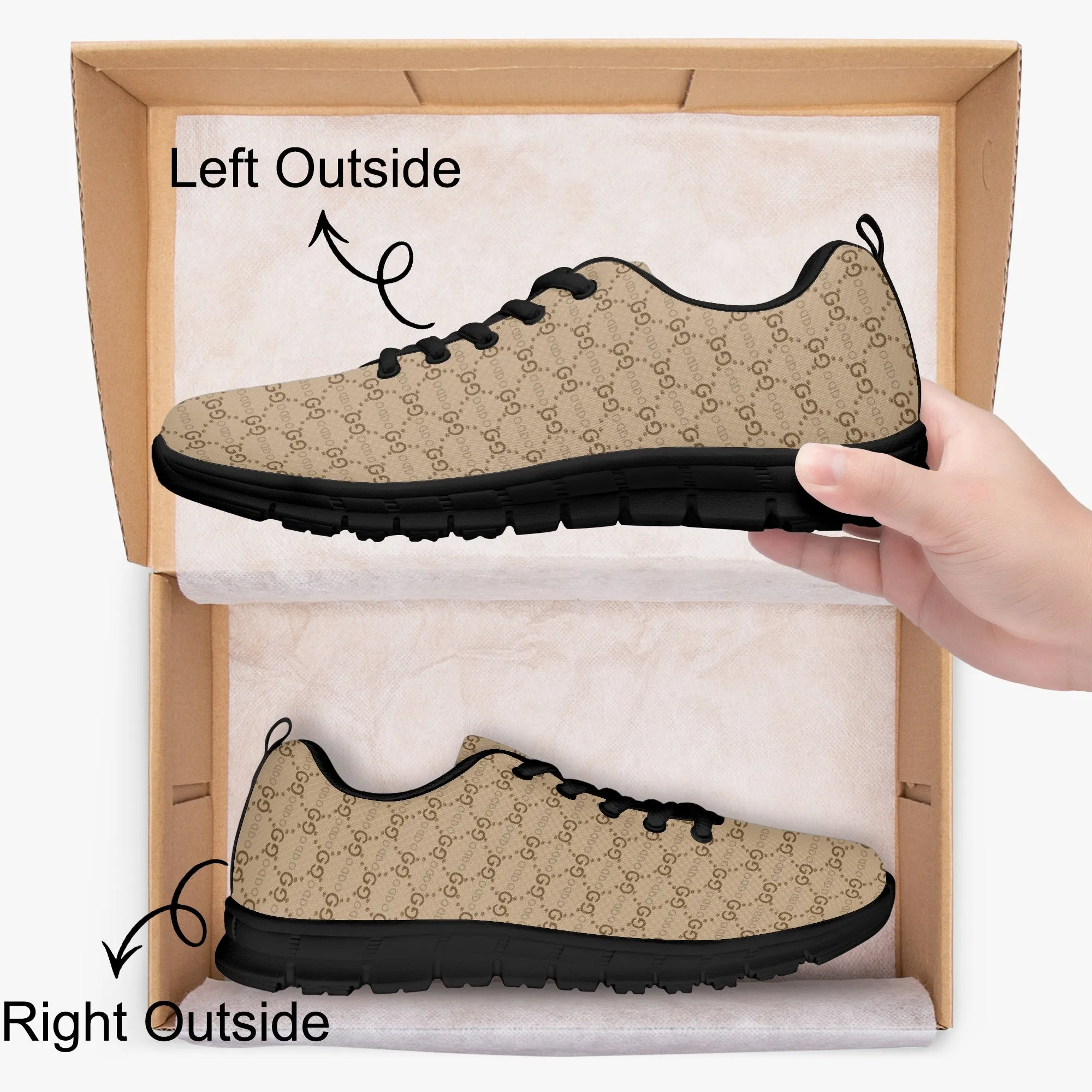 Luxury Doggie Print Sneakers for Men Women, Running Shoes For Dog Lovers