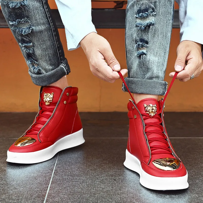 Luxury Red Sneakers Men Flat Hip Hop Sneakers