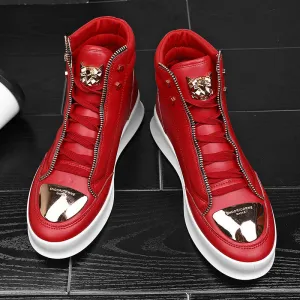 Luxury Red Sneakers Men Flat Hip Hop Sneakers