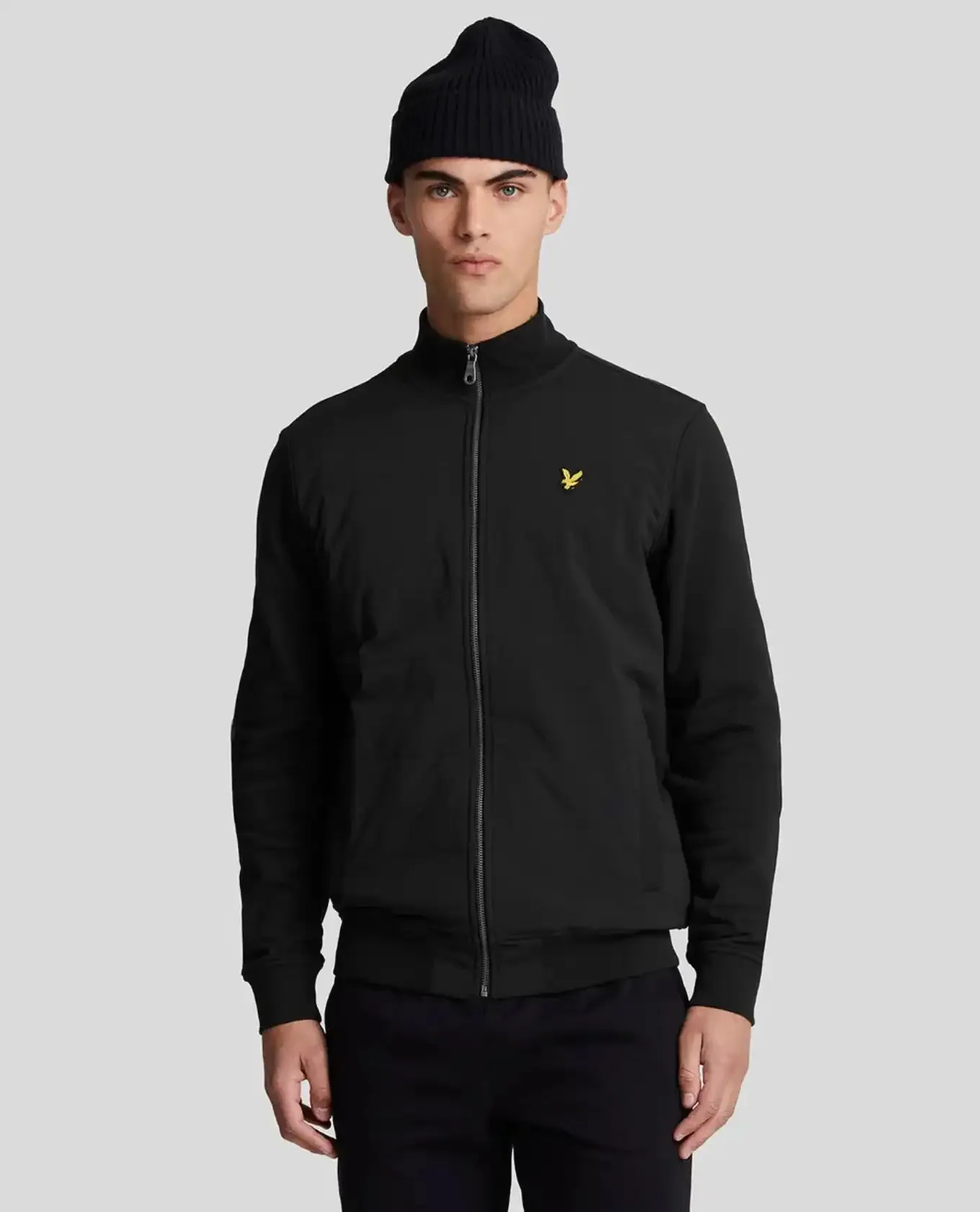 Lyle & Scott Hybrid Baffled Track Jacket Jet Black