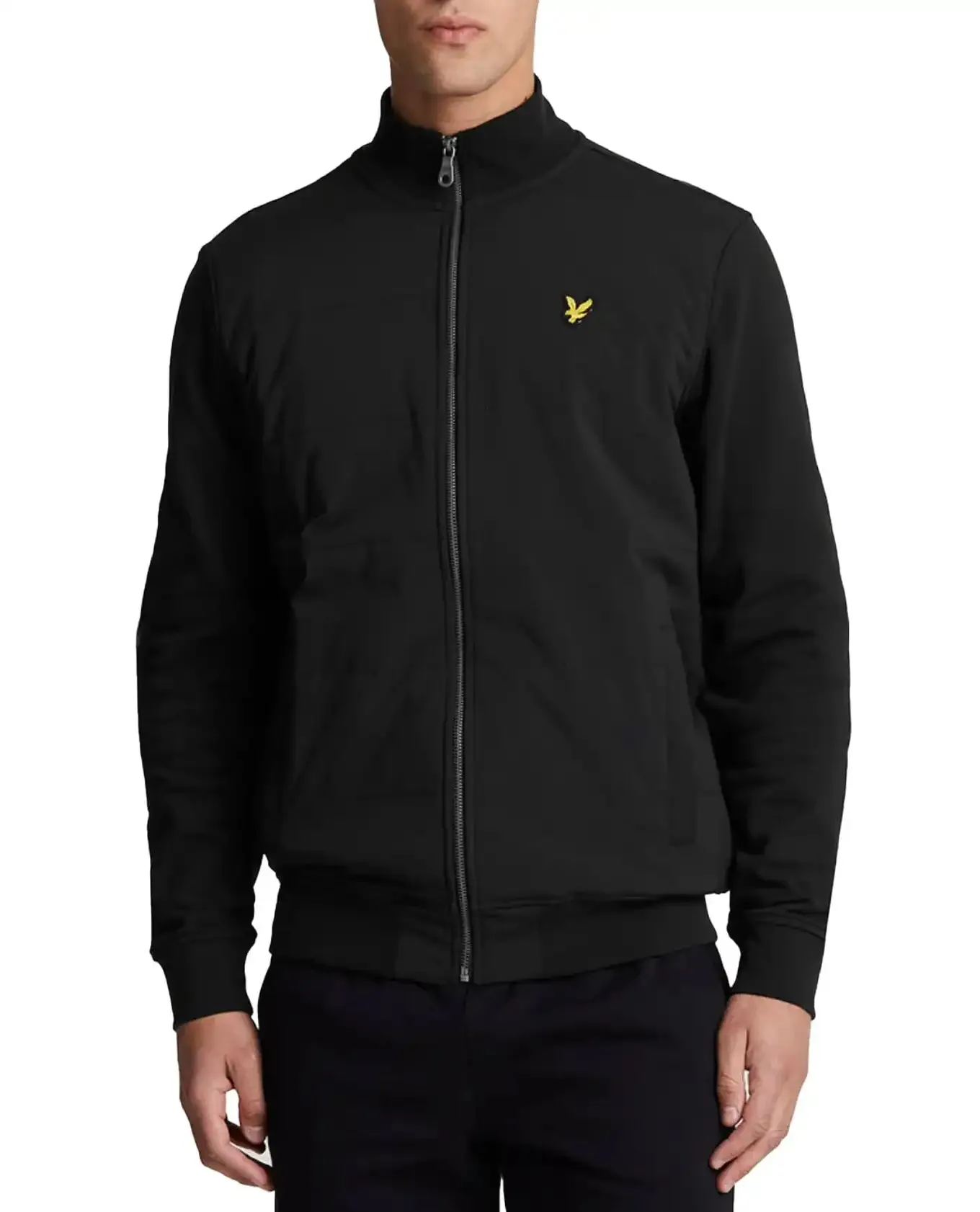 Lyle & Scott Hybrid Baffled Track Jacket Jet Black