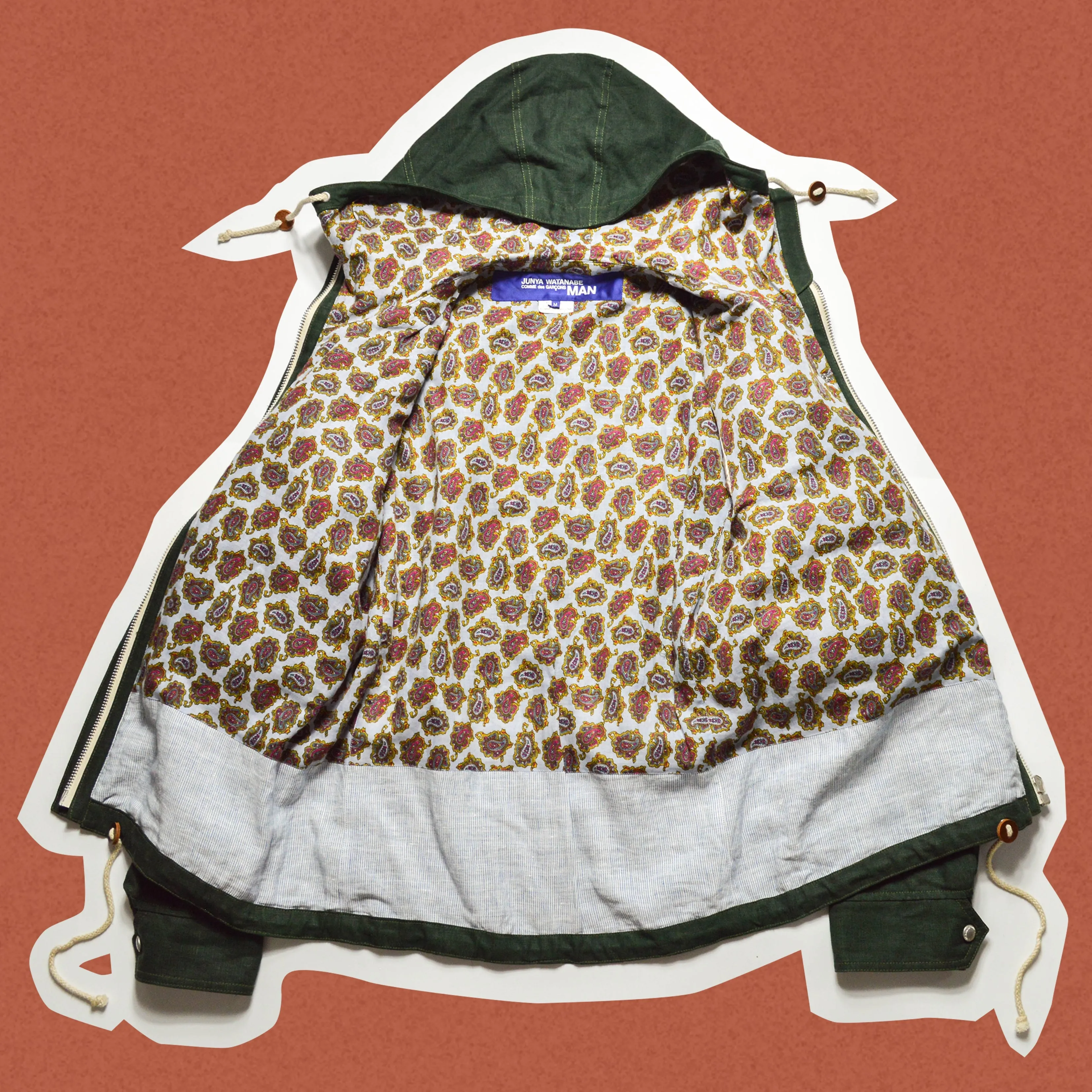 MAN S/S15 Green Linen Cargo Jacket (M)