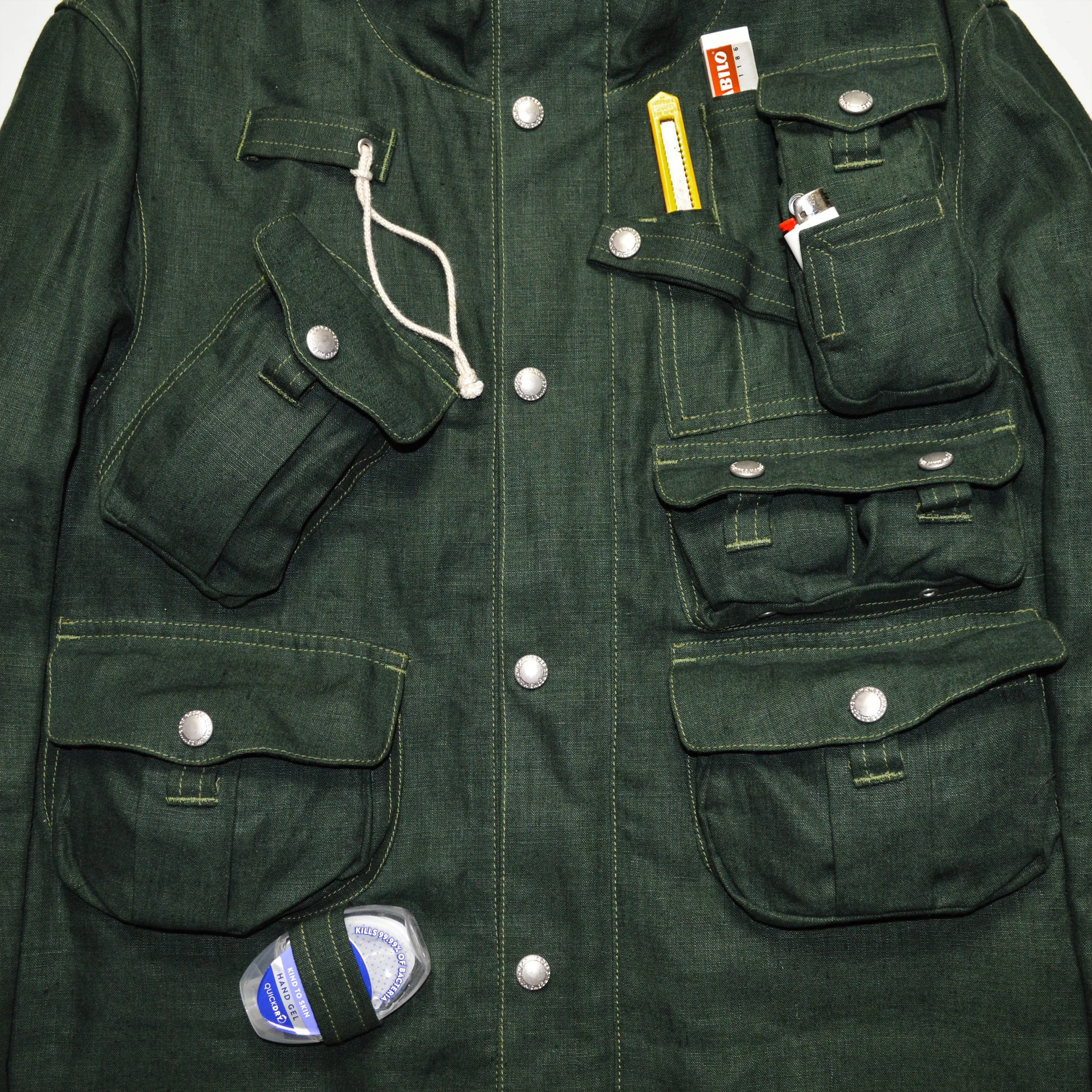 MAN S/S15 Green Linen Cargo Jacket (M)