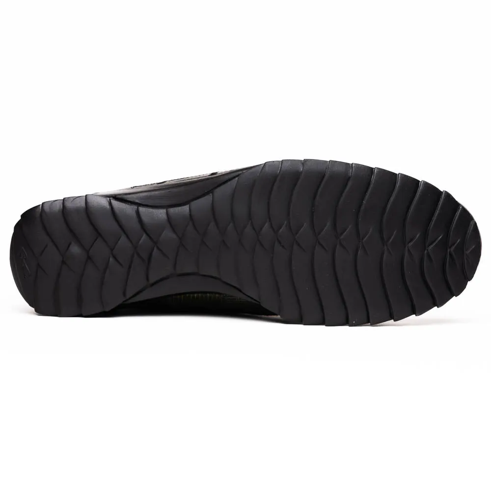 Marco Di Milano Bari Green Lizard Patchwork Leather Sneakers