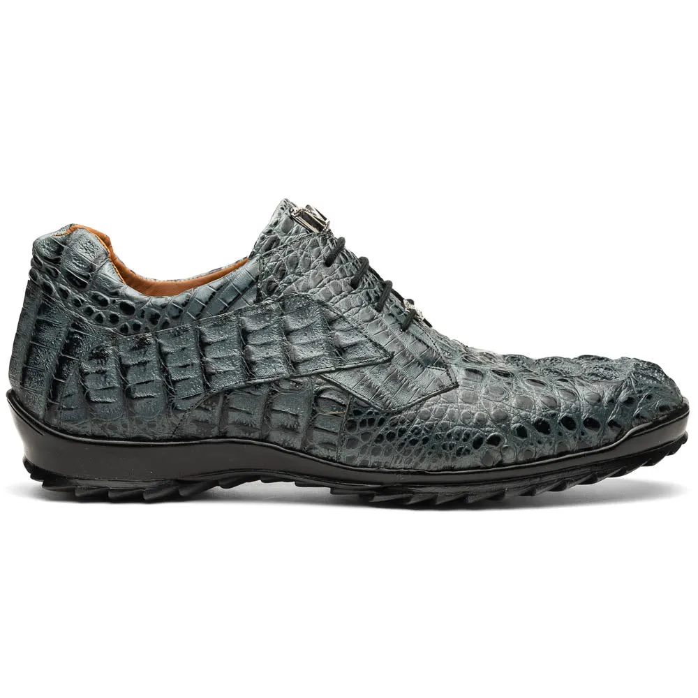 Marco Di Milano Kratos Grey Caiman Crocodile Sneakers