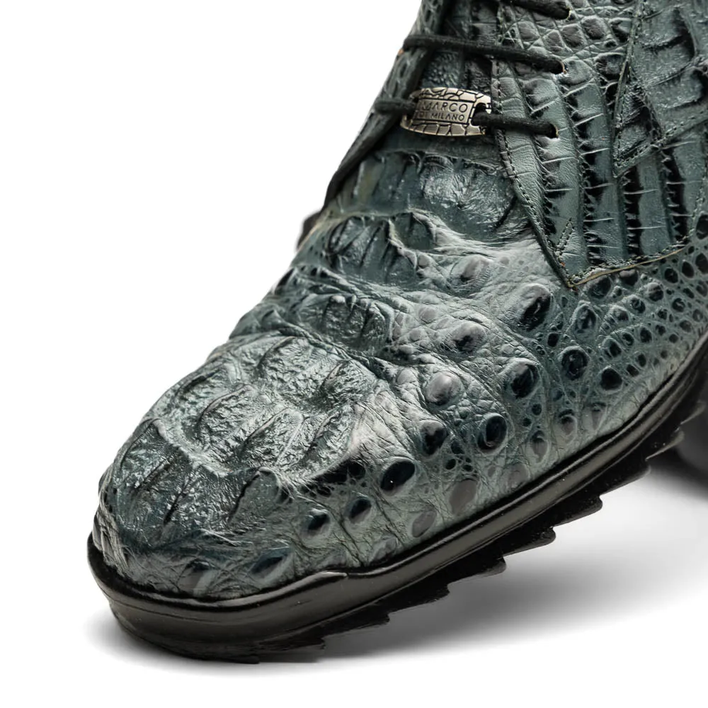 Marco Di Milano Kratos Grey Caiman Crocodile Sneakers