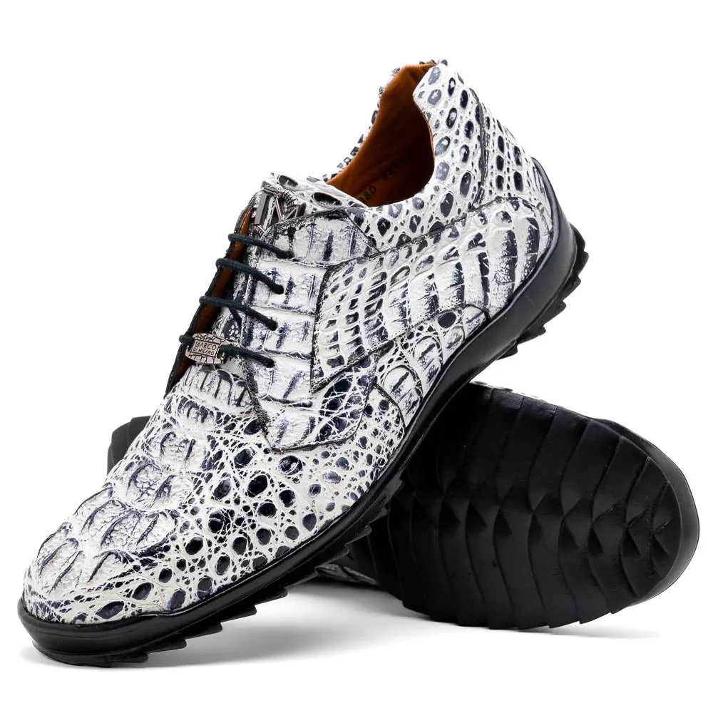 Marco Di Milano Kratos Newspaper Caiman Crocodile Sneakers