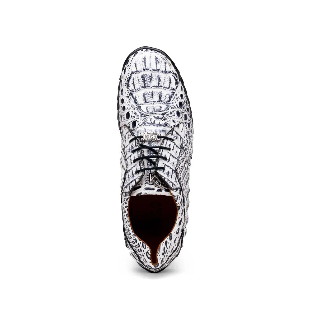 Marco Di Milano Kratos Newspaper Caiman Crocodile Sneakers