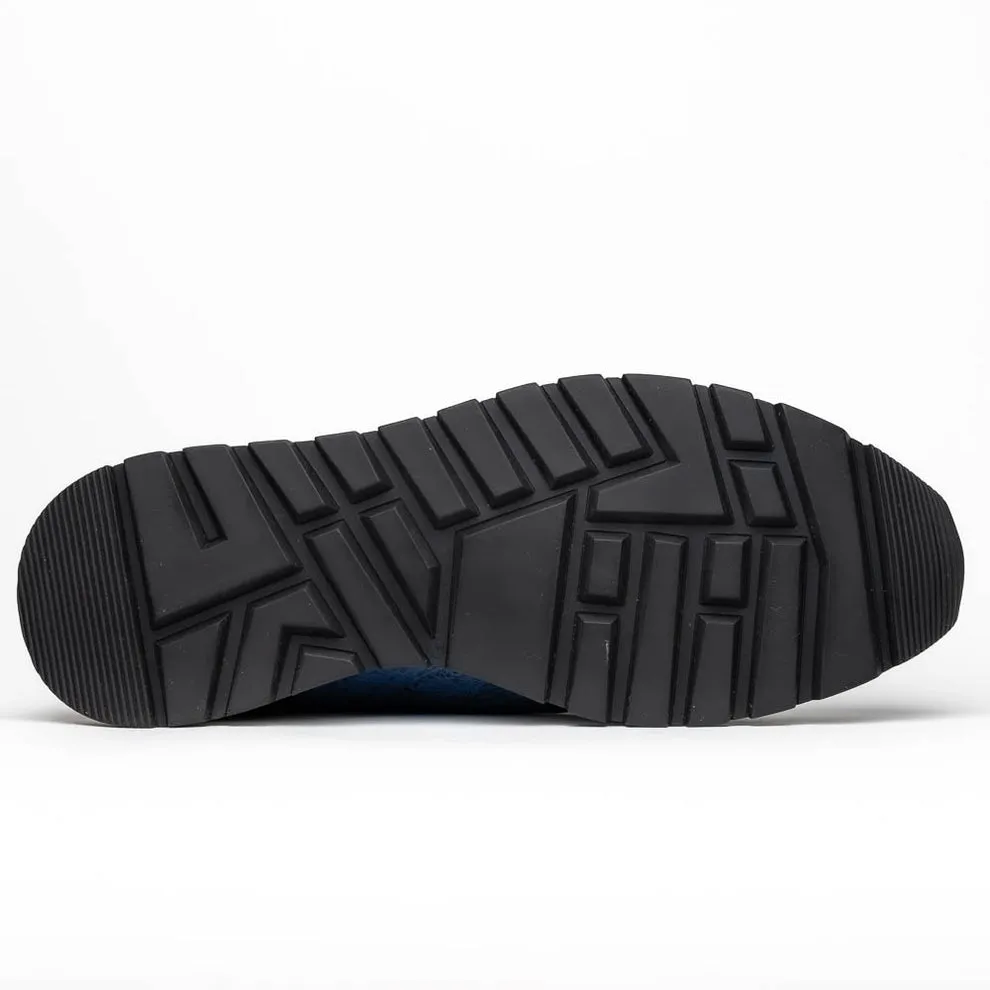 Marco Di Milano Scanno Antique Navy Ostrich Quill Sneakers