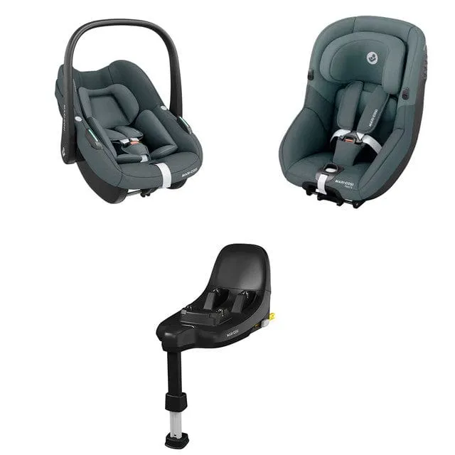 Maxi-Cosi Pebble S & Pearl S Car Seat Bundle - Tonal Graphite